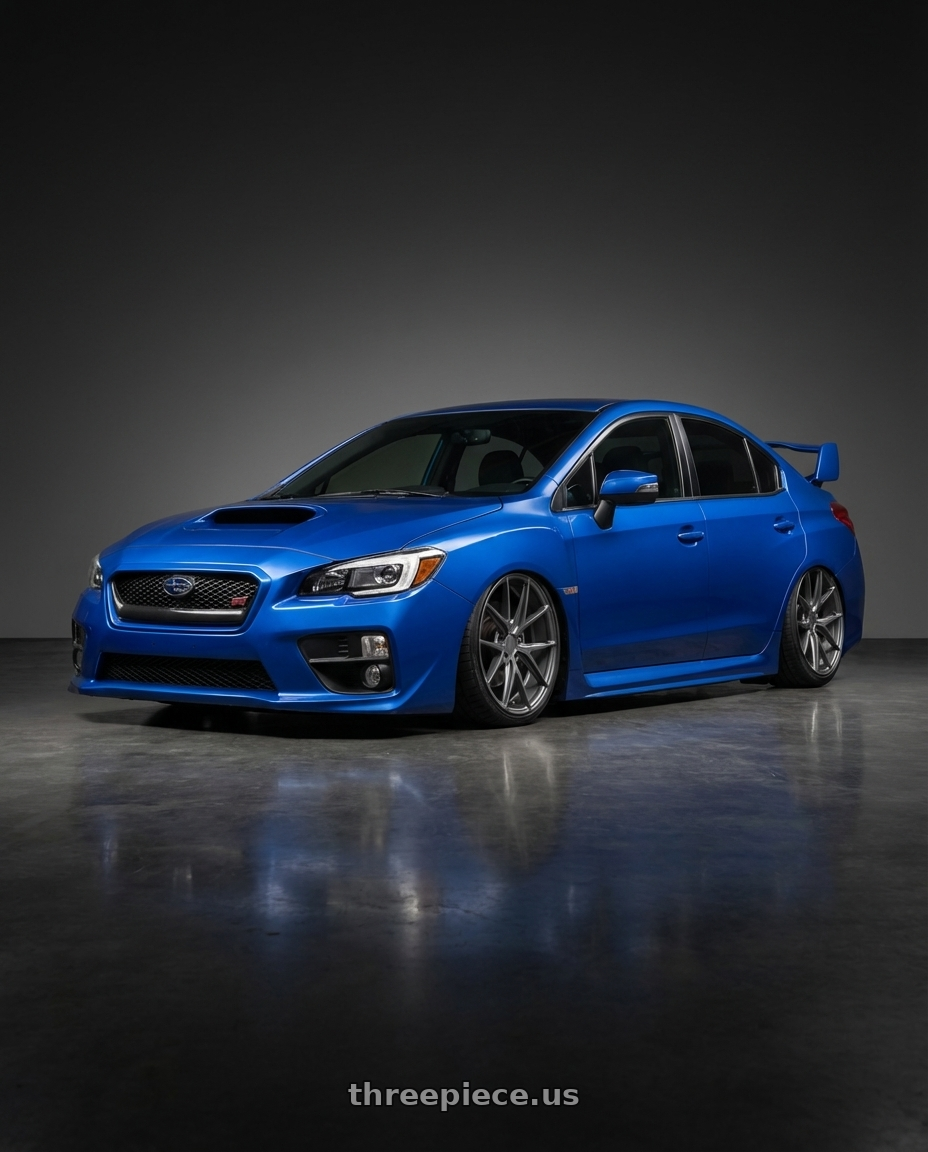 2013 Subaru WRX STI with Niche 1PC M116 MISANO 5X114.3 18X9.5 +40 MATTE GUN METAL wheels