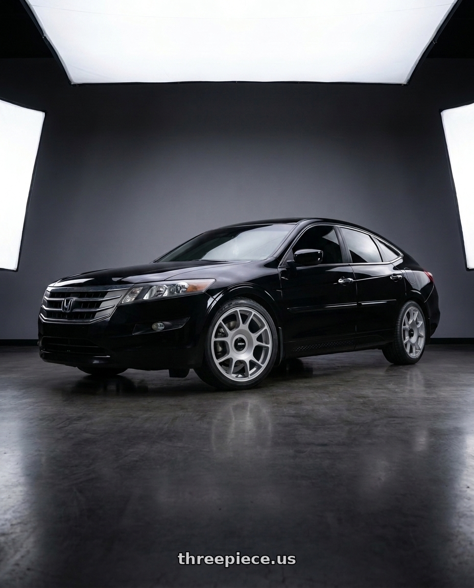 2010 honda crosstour with Rotiform TUF-R 5x112 / 5x114.3 19x8.5 +35 Satin Silver wheels