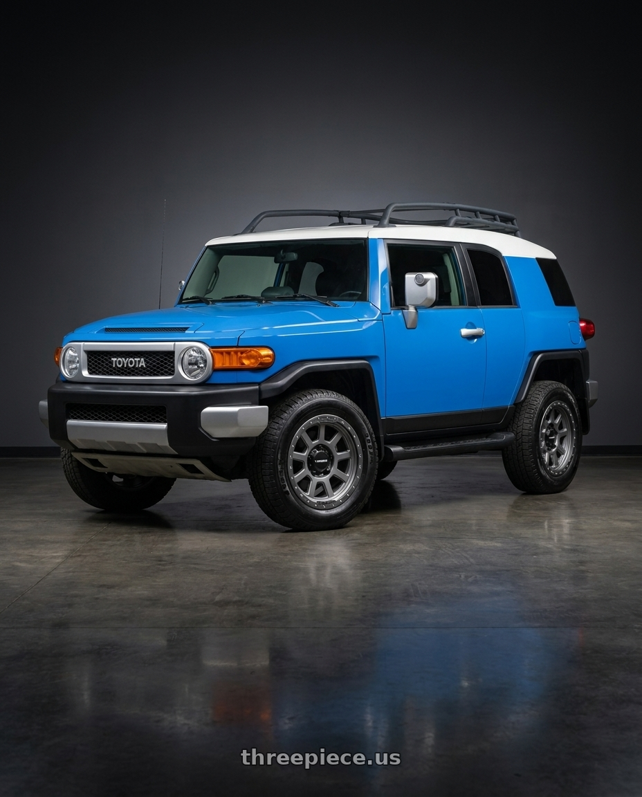 2007 Toyota FJ Cruiser with Vision Off-Road 350 Ojos 5x150 20x9+12 Satin Grey wheels