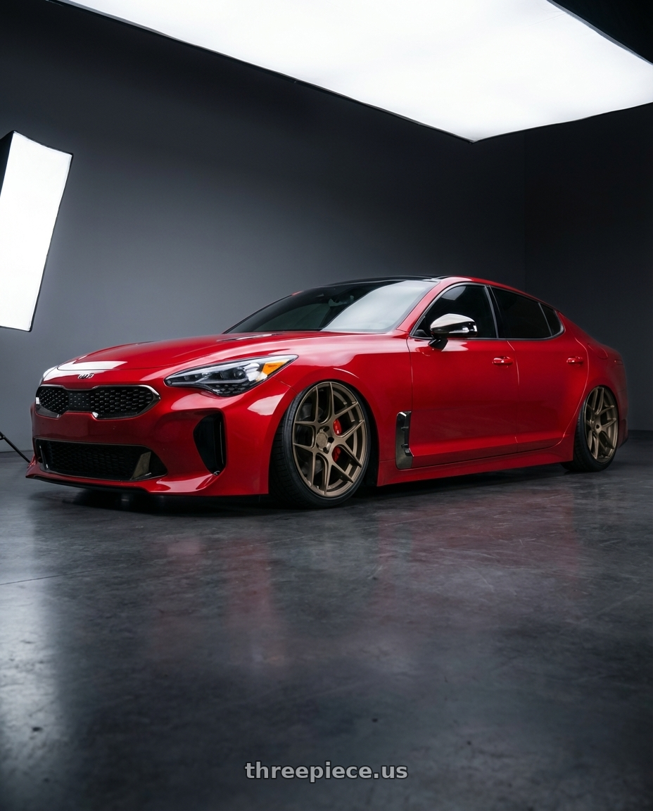2022 Kia Stinger GT with Aodhan AFF2 5x114.3 19x9.5+35 Matte Bronze wheels