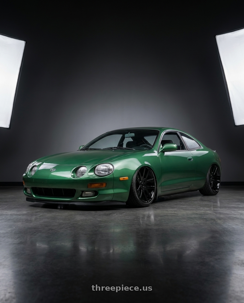 1997 Celica gt with Strada OE Replica Srt10 5x139.7 24x10 +25 Gloss Black wheels