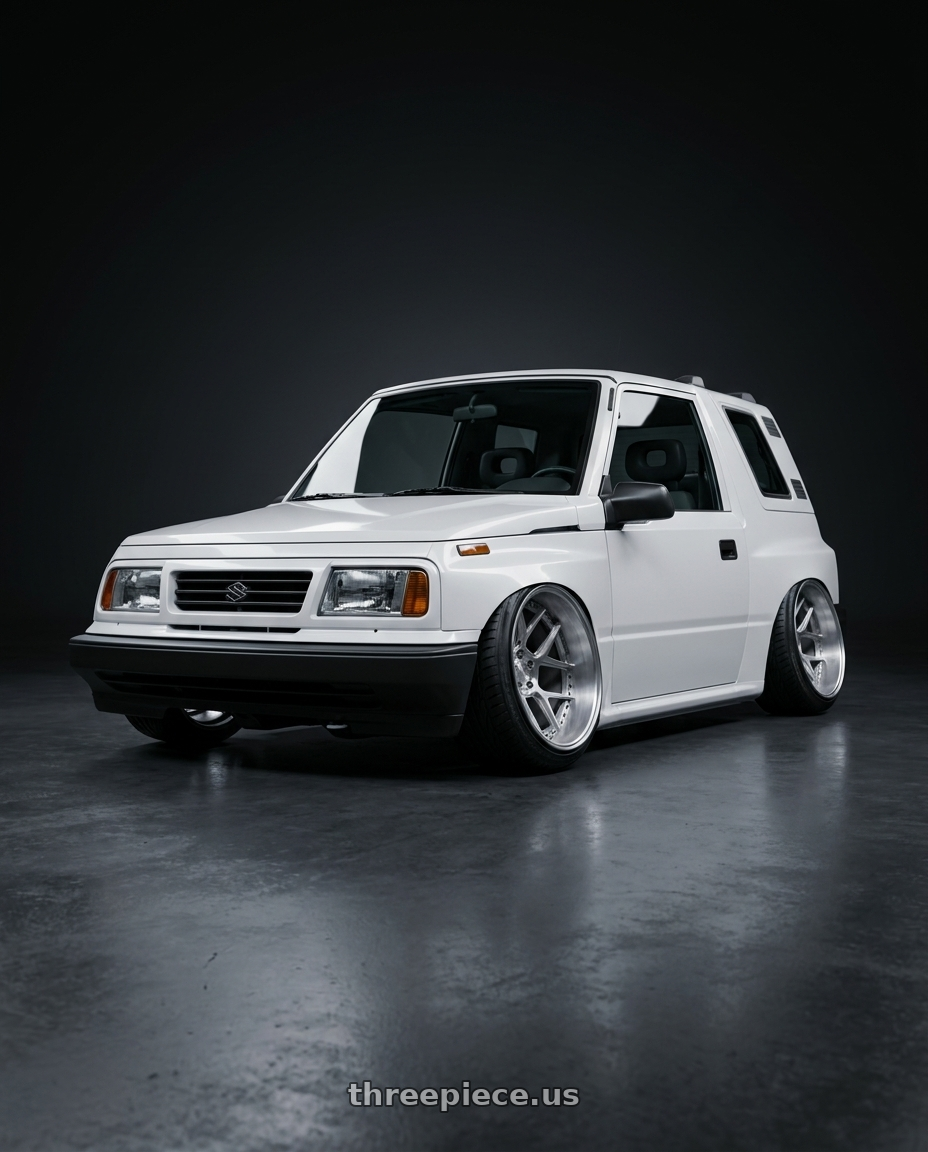 1995 Suzuki Vitara with 4PLAY 4P55 5x127/5x139.7 20x12-44 Brushed wheels