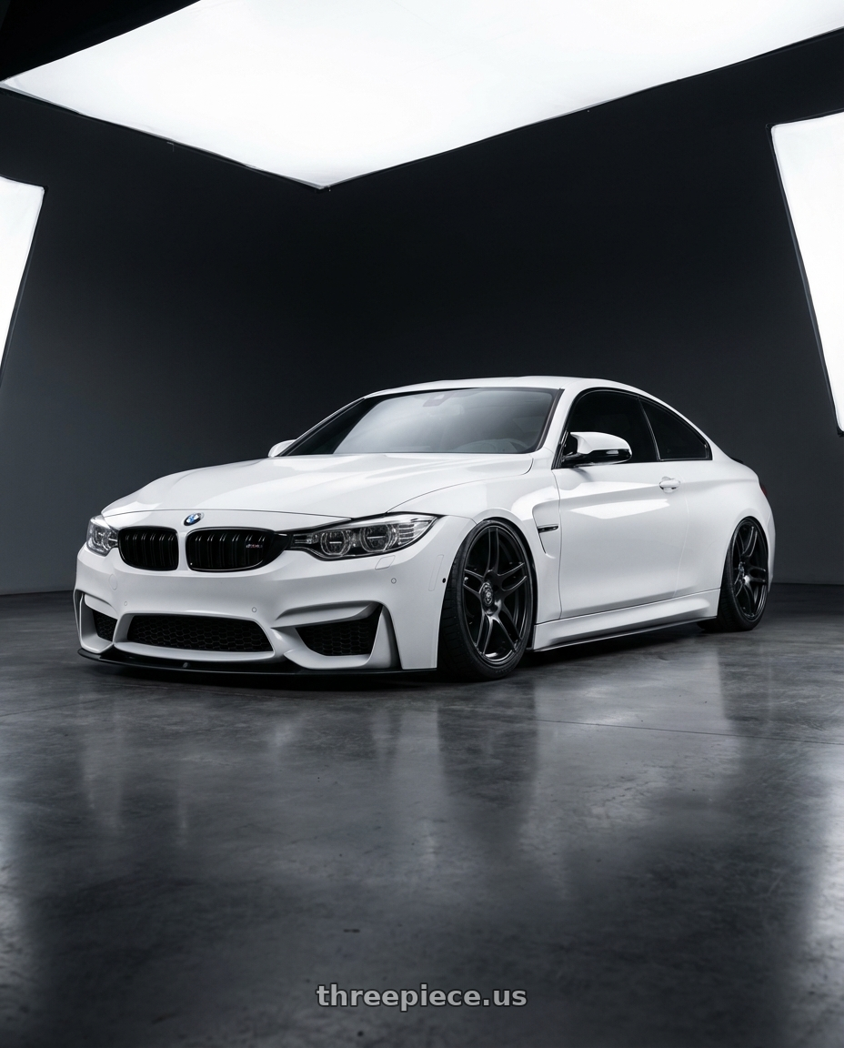 2018 BMW M4 F82 with Forgestar CF5V 5x120 19x9 +38 Satin Black wheels