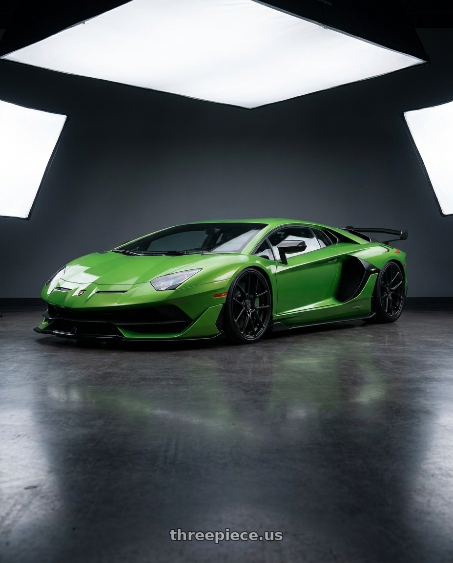 2018 Lamborghini Aventador Svj with Avant Garde Wheels M510 5X120 19x9.5 +40 Matte Black wheels