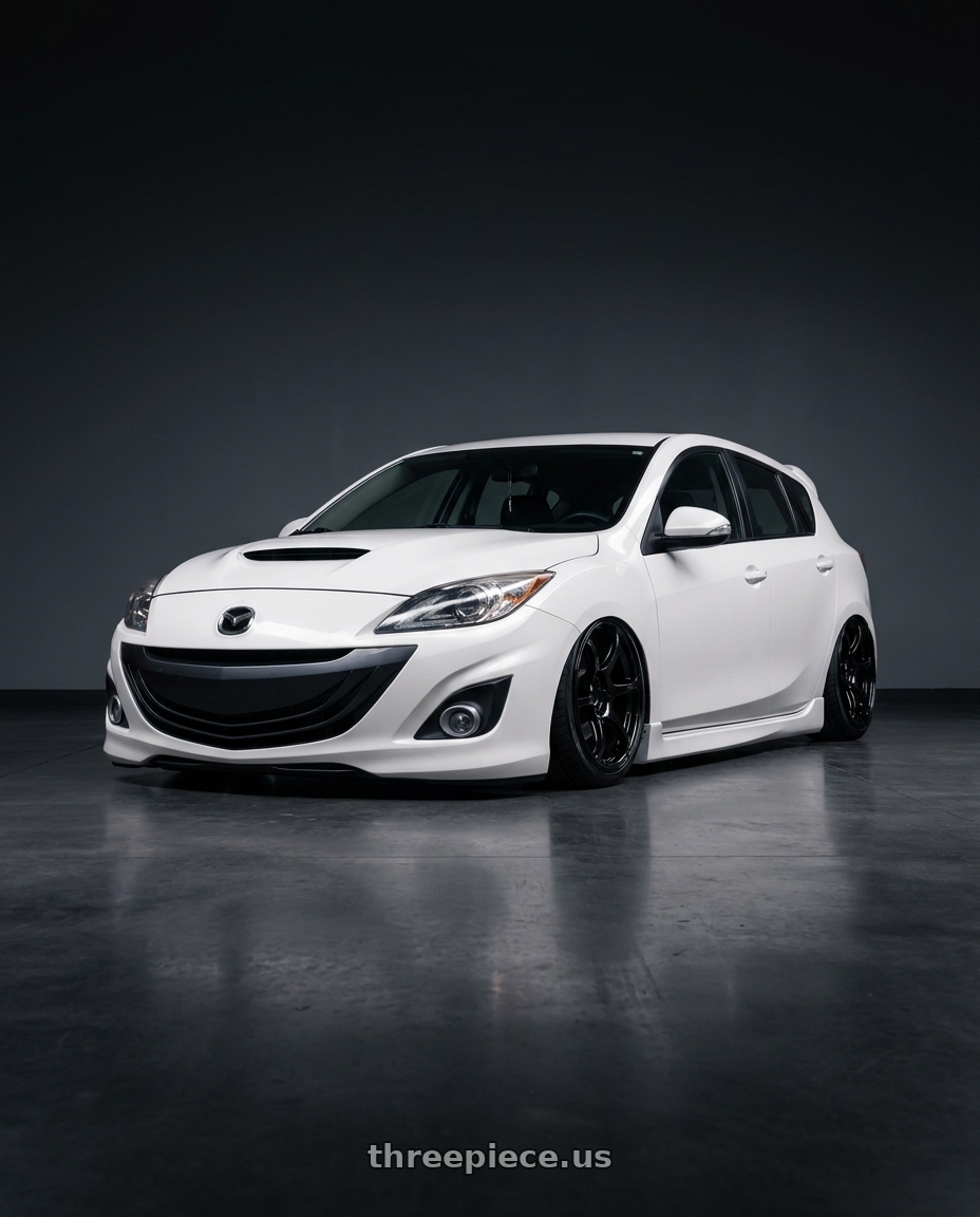 2012 Mazda Mazdaspeed3 with Advan RGIII 5x114.3 18x9.0+35 Gloss Black wheels