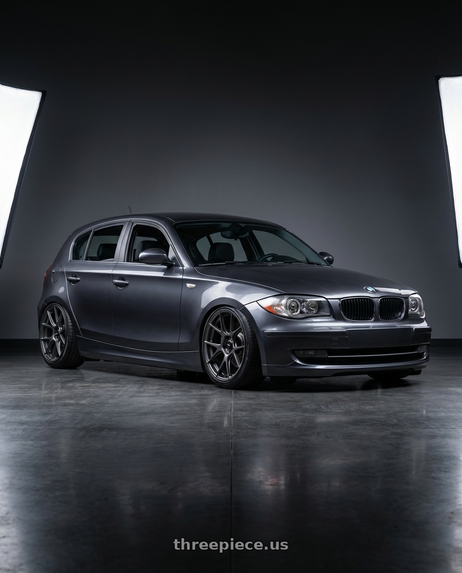 2012 BMW 1 Series E82 with Konig Ampliform 5x120 19x8.5+32 Dark Metallic Graphite wheels