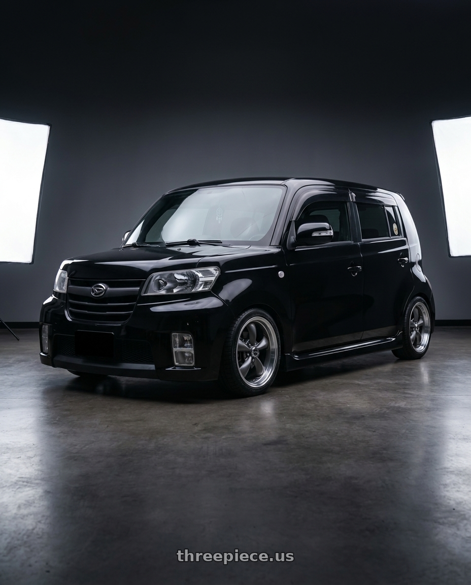 2006 Daihatsu Coo with American Racing AR105 TORQ THRUST M 5X114.3 17X7 0 ANTHRACITE W/ MACHINED LIP wheels