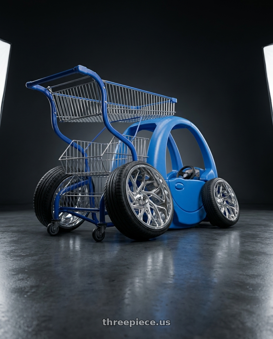 Plastic Toy Kids Wheel Shopping Trolley Cart Baby Stroller k100b 2020 with Fuel UTV D204 RUNNER 4X156 22X7 +13 POLISHED wheels rear three quarter view extreme stretch tires