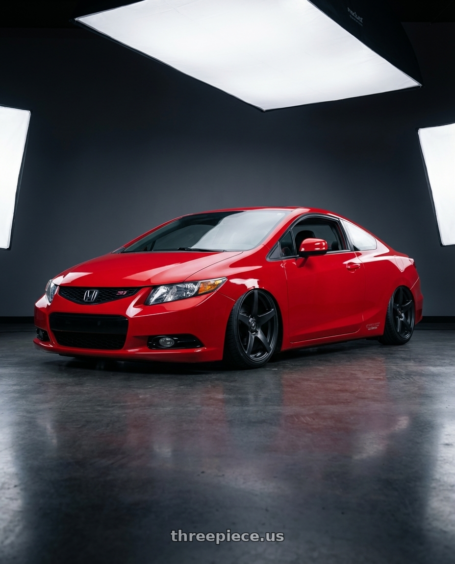 2011 Honda Civic Si with Forgestar CF5 5x114.3 18x10 +42 Satin Black wheels
