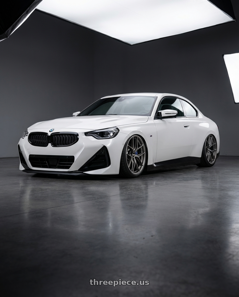 2024 BMW 2 Series G42 with BBS CC-R 5x112 19x9.5+46 Satin Platinum wheels