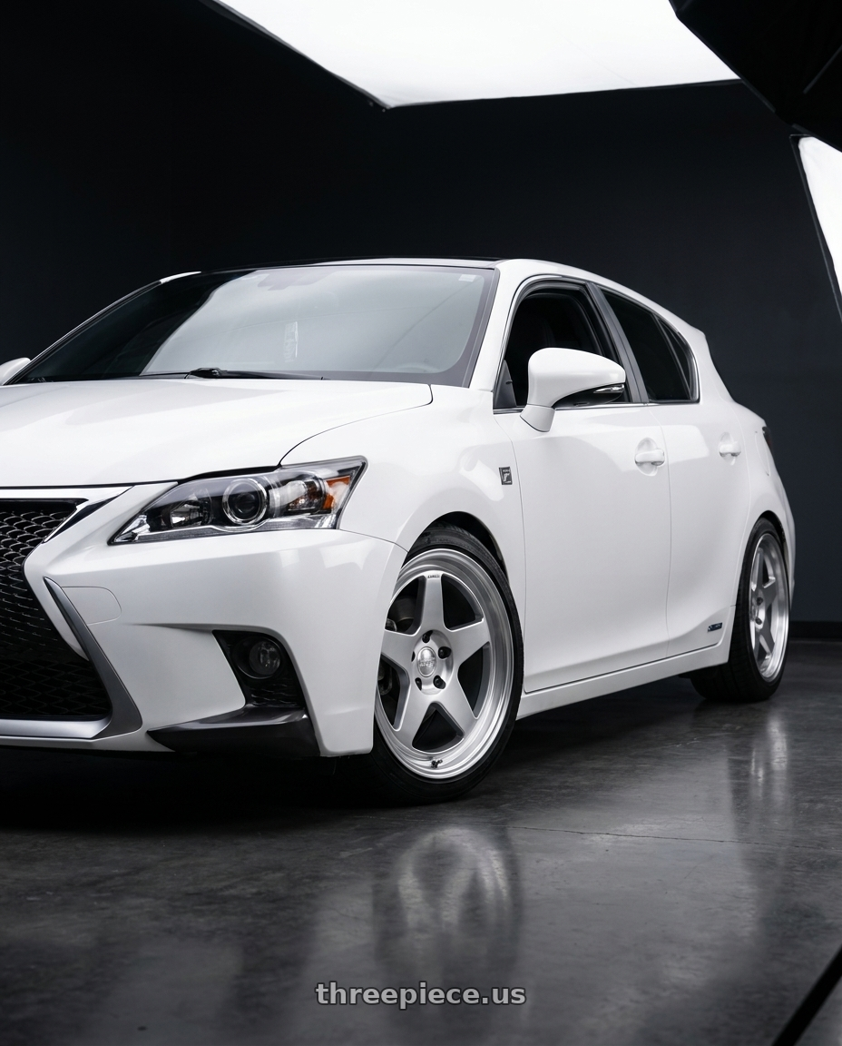 2015 Lexus CT200h F Sport with Kansei K12H KNP 5X100 18x8.5 35 Hyper Silver wheels