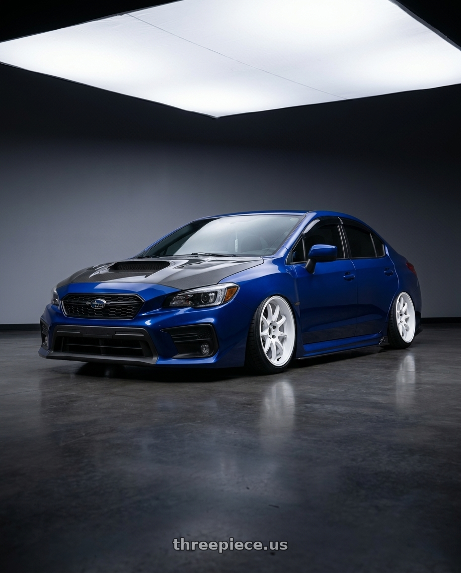 2020 Subaru wrx with Work Emotion D9r 5x114.3 18x9.5 +38 White wheels