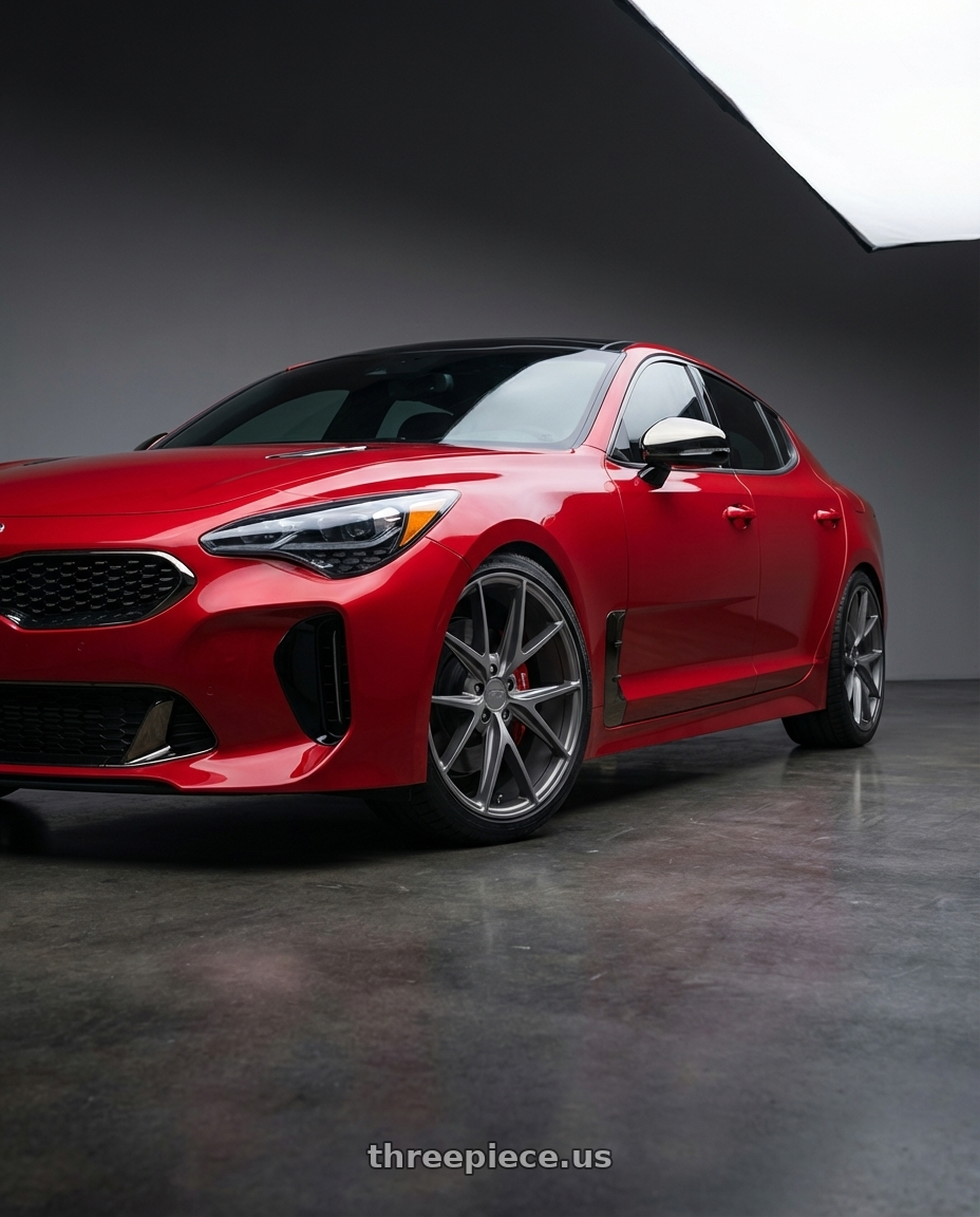 2022 Kia Stinger GT with Niche 1PC M116 MISANO 5X114.3 19X8.5 +33 MATTE GUN METAL wheels