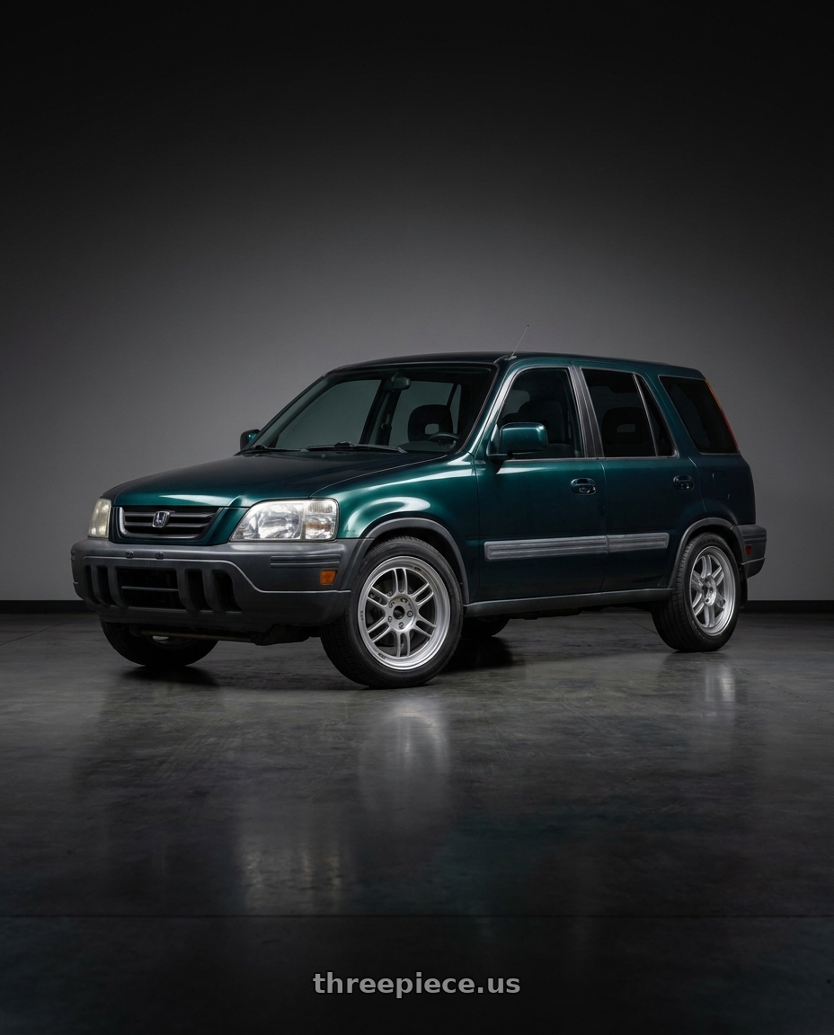 1997 Honda CRV with Enkei RPF1 5x114.3 17x8+45 Silver wheels