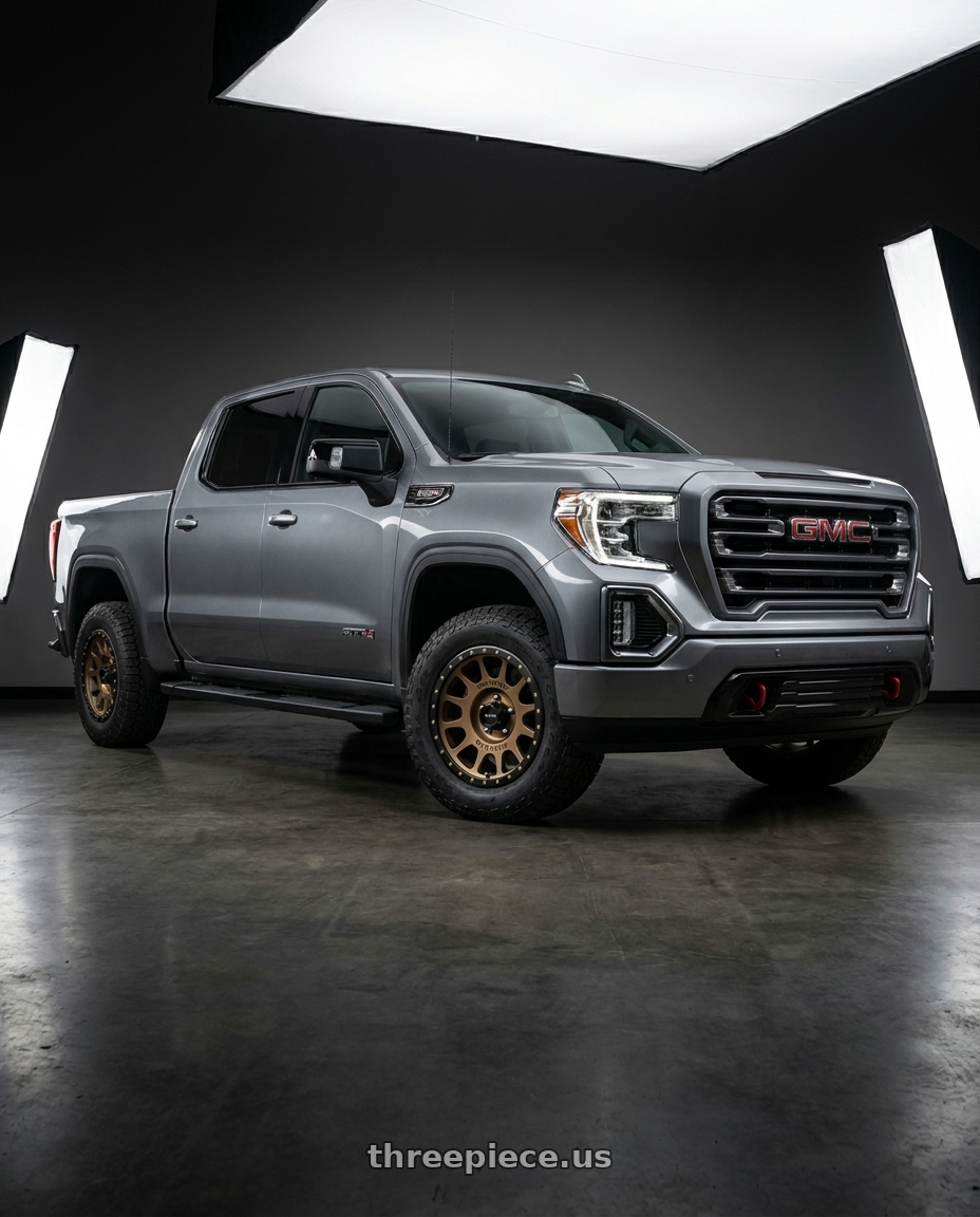 2021 GMC Sierra 1500 AT4 with Method Race Wheels 305BZ NV 6x139.7 18x9 -12 METHOD BRONZE wheels