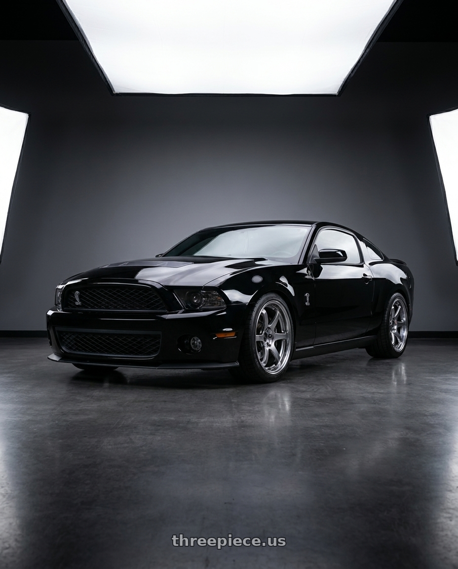 2011 GT500 SVT Performance Package Black with Ssr Reiner Type 6S 5x114.3 19X9.5 45 Hyper Disk Titan Silver wheels