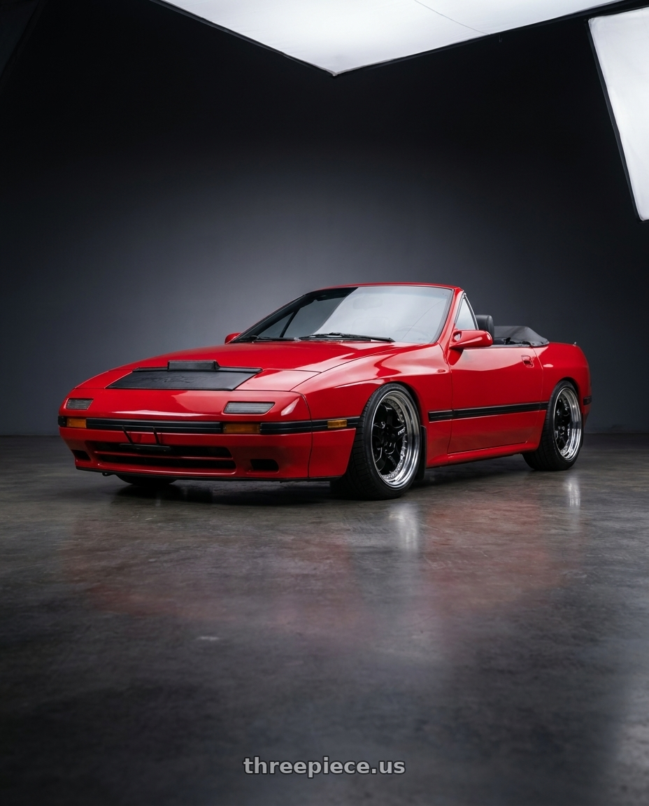 1988 RX-7 FC with Work Meister S1 3P 5x114.3 17x7.5+42 W Disk Black wheels
