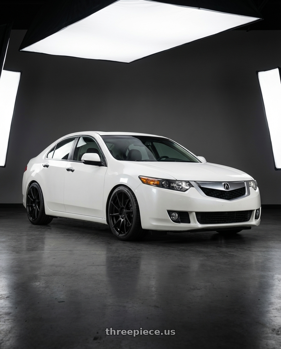 2013 Acura TSX with Aodhan AH09 5x114.3 18x9.5 +35 Gloss Silver Machined Face wheels