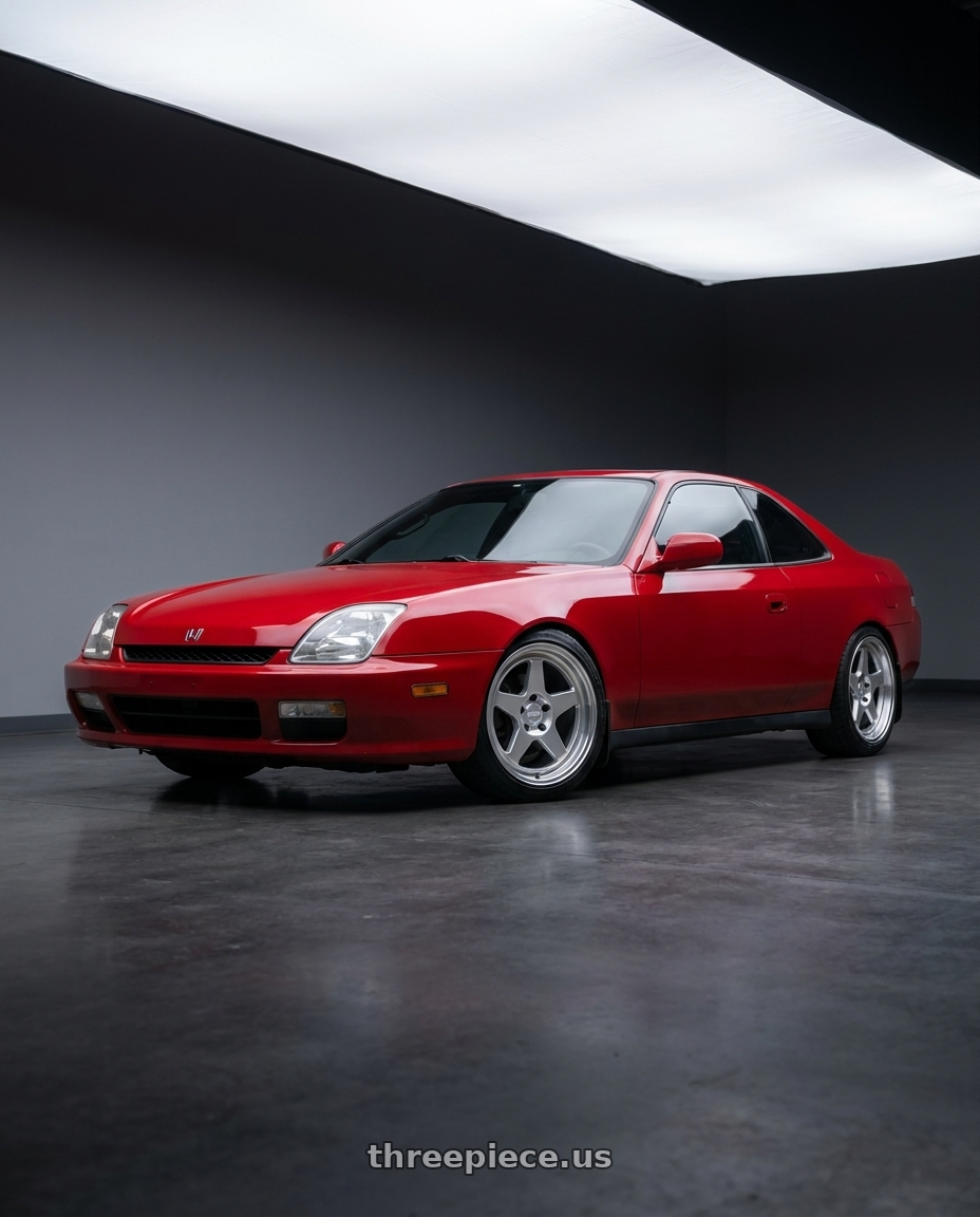 1999 Honda prelude with Kansei K12H KNP 5x114.3 17x9 35 Hyper Silver wheels