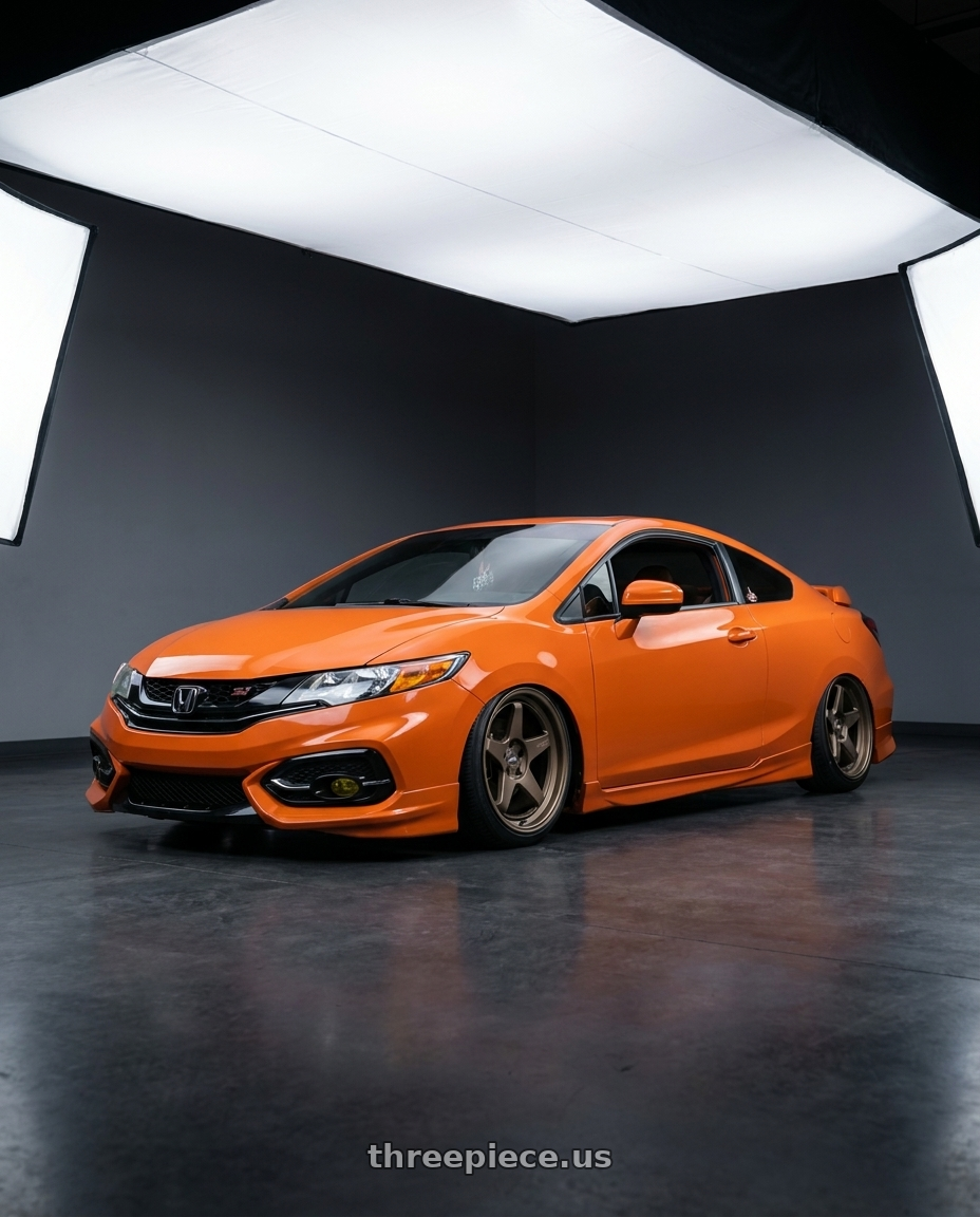2015 honda civic si with ESR Wheels CR SERIES CR5 5x112 19x11 +15 Matte Bronze wheels