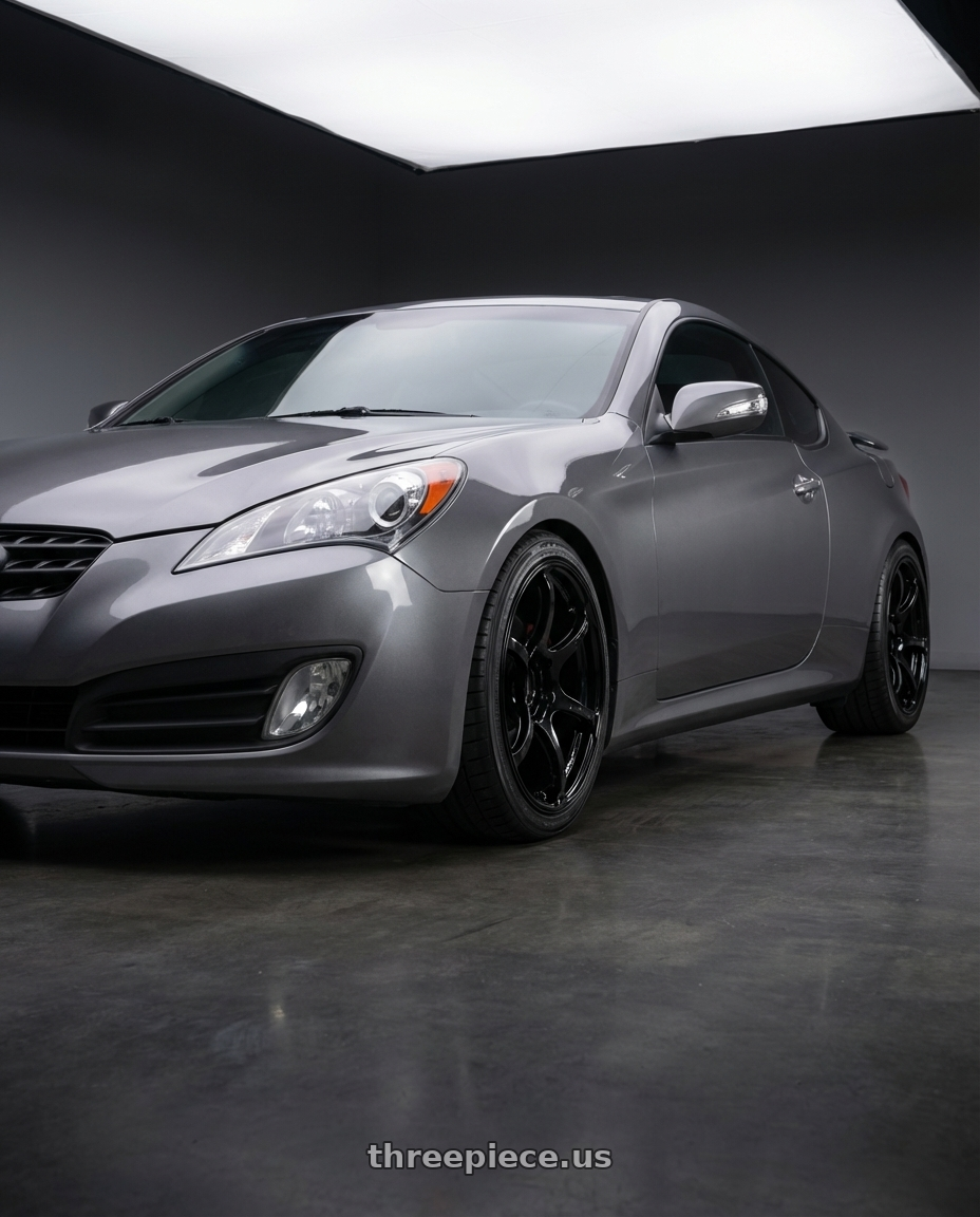 2014 Hyundai Genesis Coupe with Advan RGIII 5x114.3 19x10.5+15 Gloss Black wheels