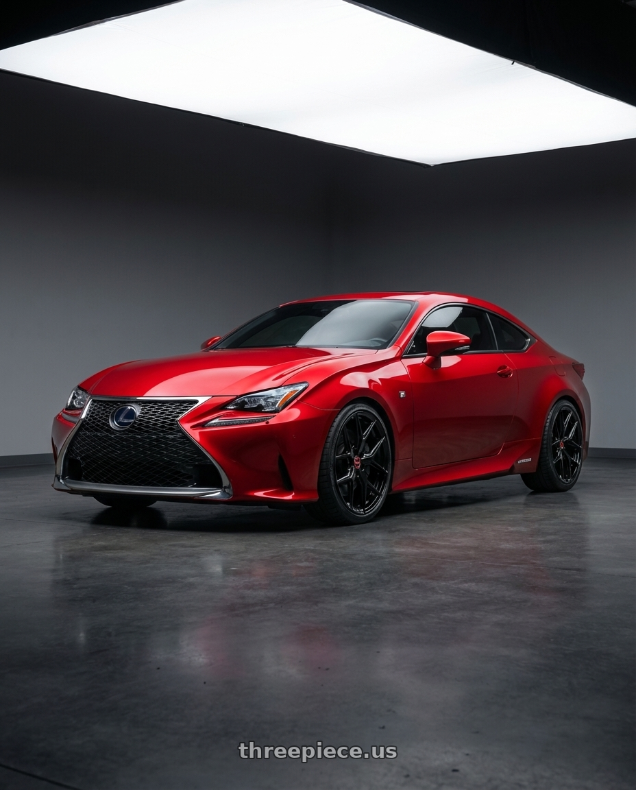 2018 Lexus RC F with Vossen HF-5 19x8.5 / 5x114.3 / ET32 / Flat Face / 73.1 - Gloss Black Wheel - HF5-9N60 wheels