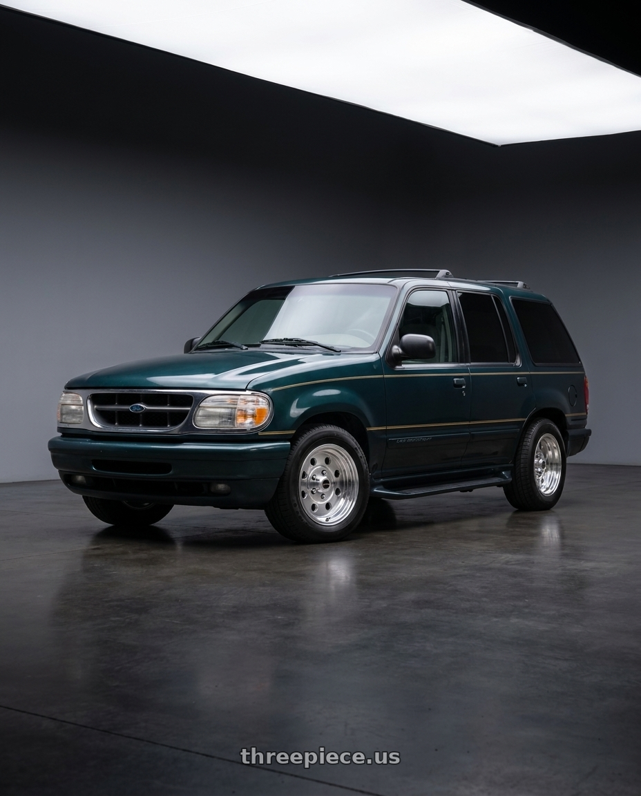 1998 Ford Explorer with Vision American-Muscle 531 Sport Lite 5x114.3 15x7+0 Polished wheels