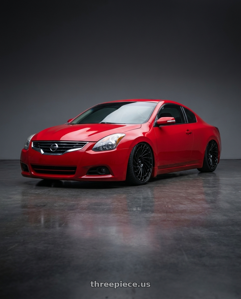2010 Nissan Altima Coupe with RTX RS06 5x114.3 20x8.5 +40 Gloss Black wheels