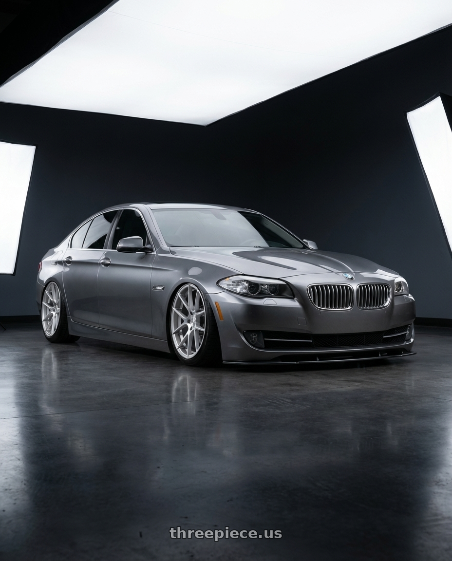 2016 BMW 5 Series F10 with Avant Garde Wheels M510 5X120 20x10 +20 Satin Silver wheels