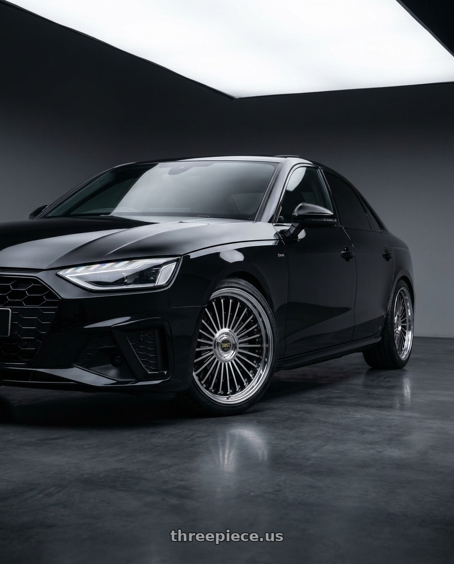 2020 Audi A4 with Work Emitz Black Polish 5x112 19x7.5 +38 wheels