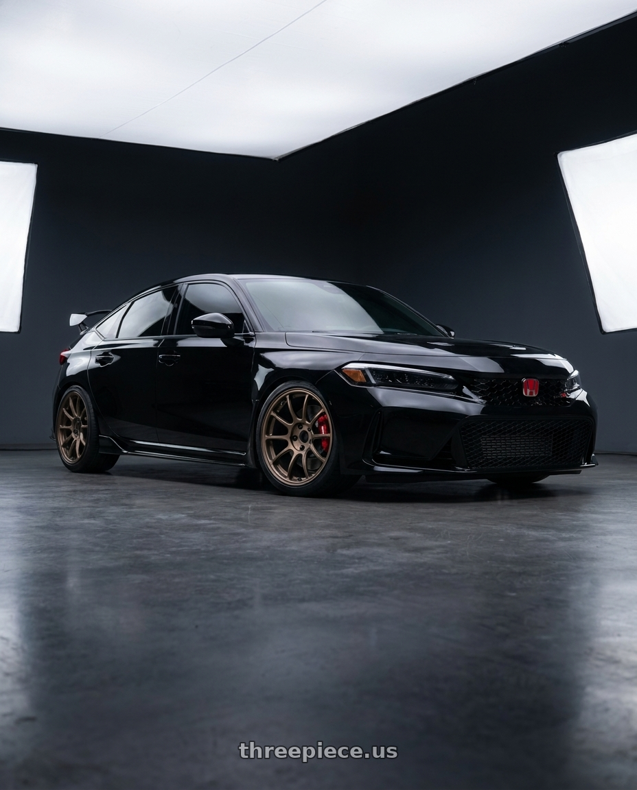 2023 Honda Civic FL5 with Volk Racing ZE40 M-SPEC 5x120 18x9.5+39 Bronze wheels