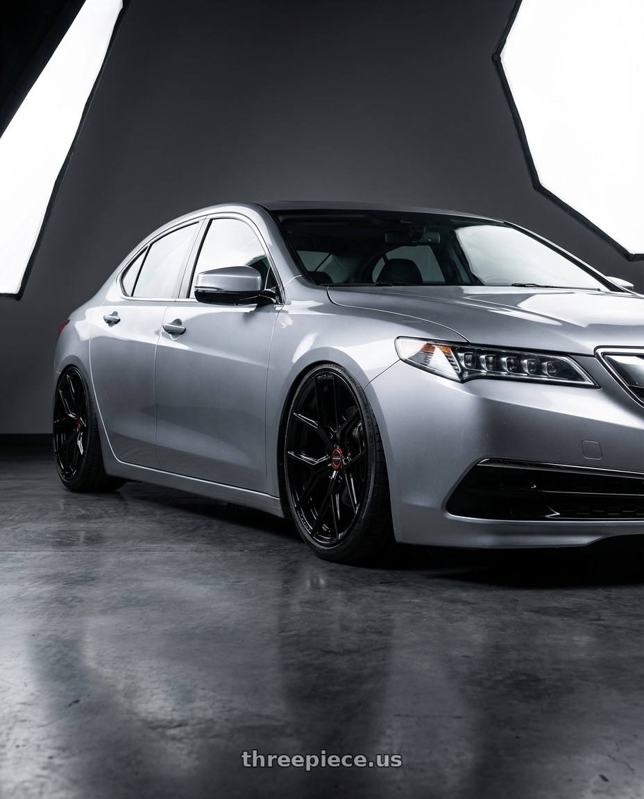 2019 Acura TLX with Vossen HF-5 20x10.5 / 5x114.3 / ET45 / Deep Face / 73.1 -GB - Gloss Black Wheel - HF5-0N10 wheels