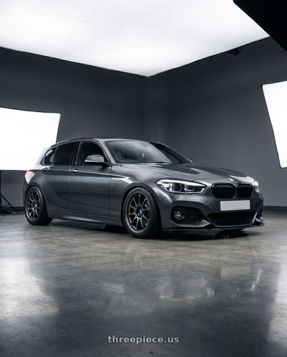 2018 bmw m140i gtey with Volk Racing CE28N-PLUS M-SPEC 5x112 18x9.5 +22 BLAST GUNMETAL wheels