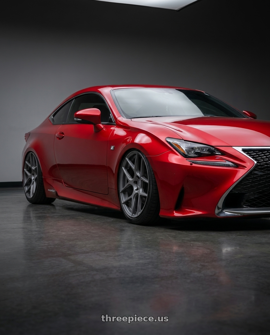 2018 Lexus RC F with Aodhan AFF2 5x114.3 19x9.5+35 Matte Gray wheels