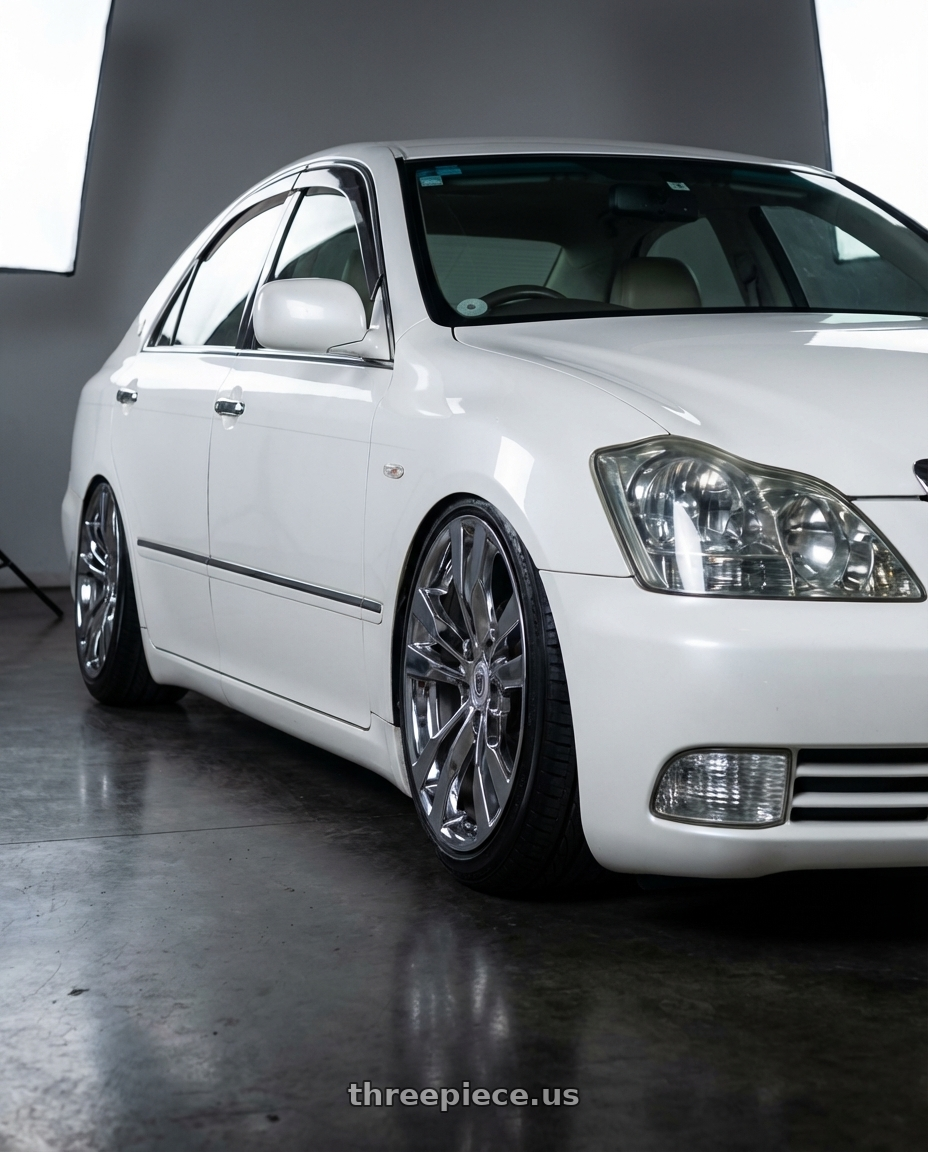 2005 toyota crown with OE Wheels CA15C 5x120 18x8.5+32 Chrome wheels