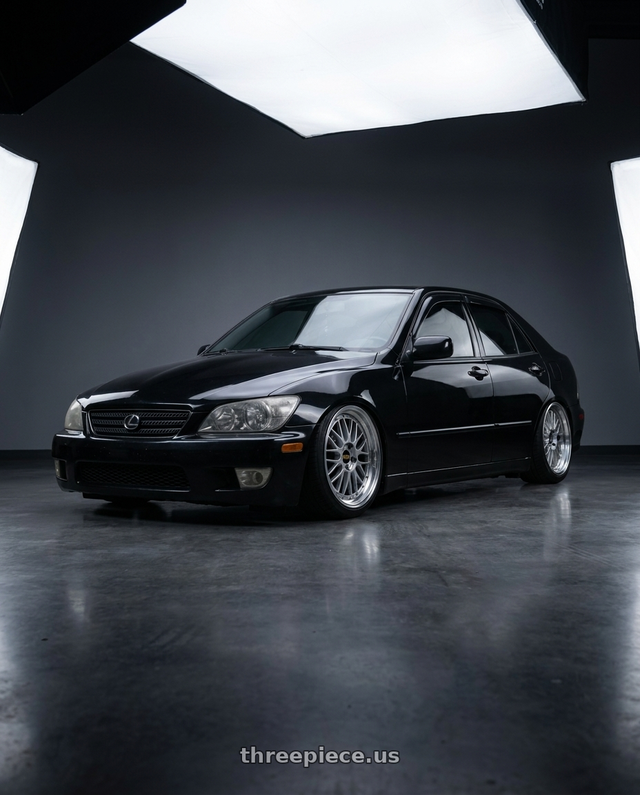 2004 Lexus IS300 with BBS LM 5x114.3 18x9.0+25 Diamond Silver wheels