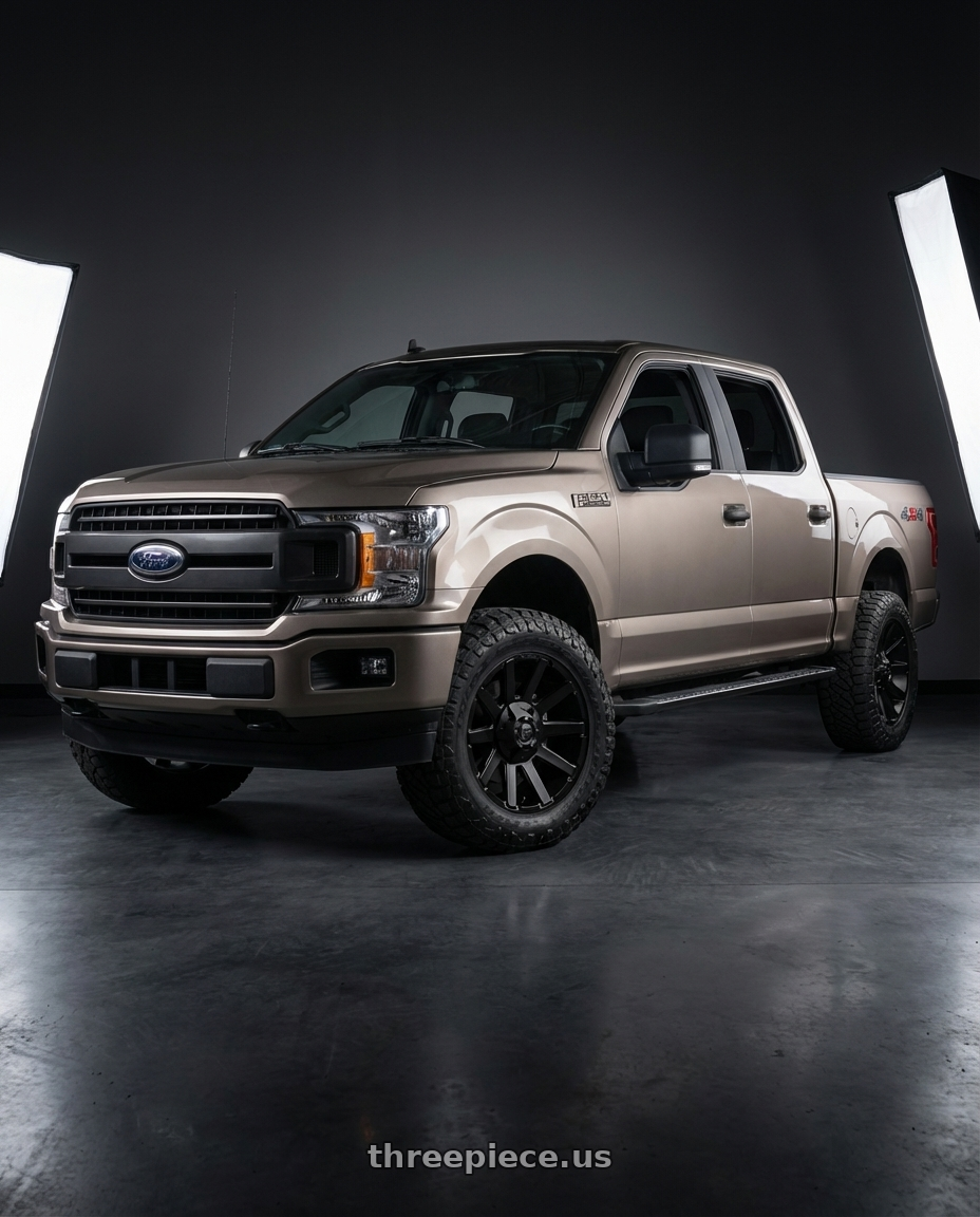 2019 Ford F-150 with Fuel 1PC D437 CONTRA 6X135/6X139.7 20X10 -19 SATIN BLACK wheels