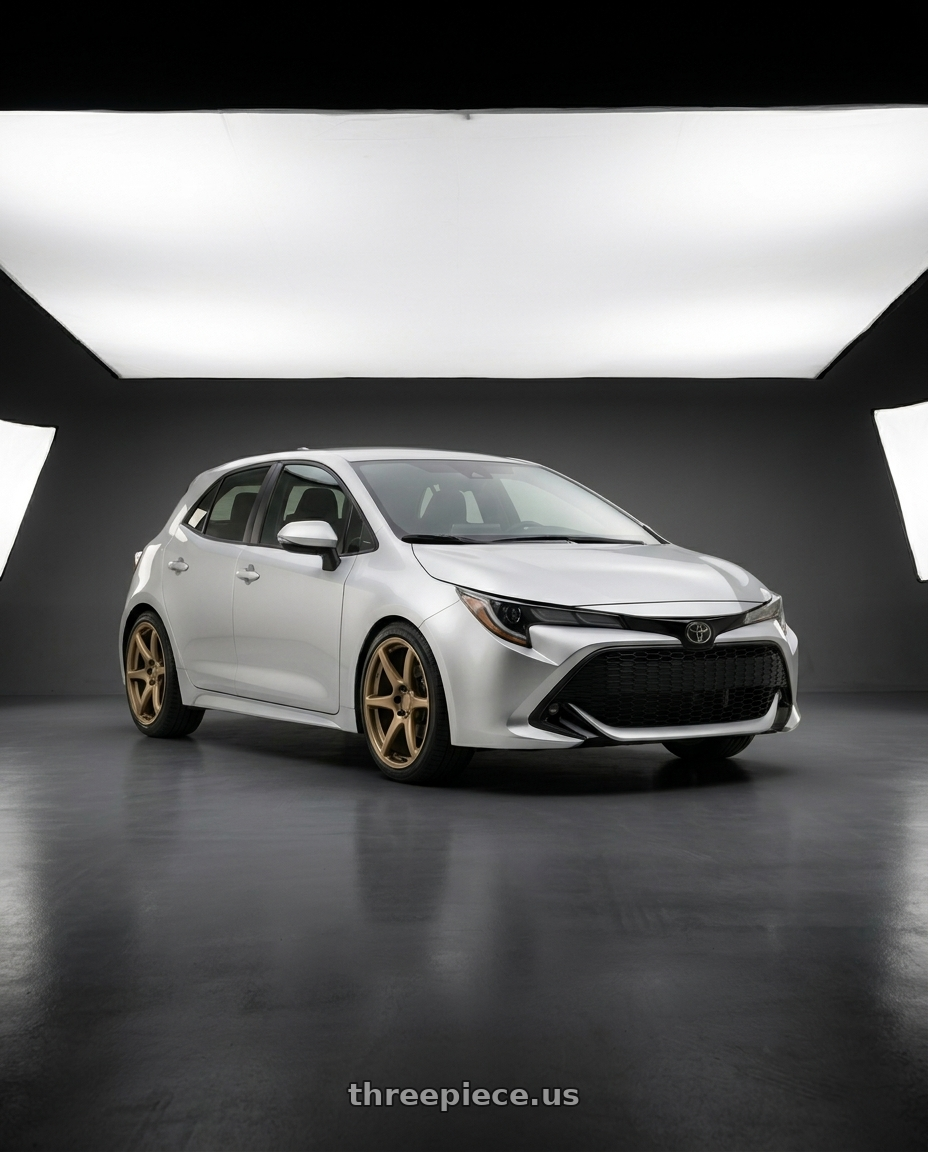 2021 Toyota Corolla Sport E210 with Kansei K11B Tandem 5X100 18x9.5 22 Bronze wheels