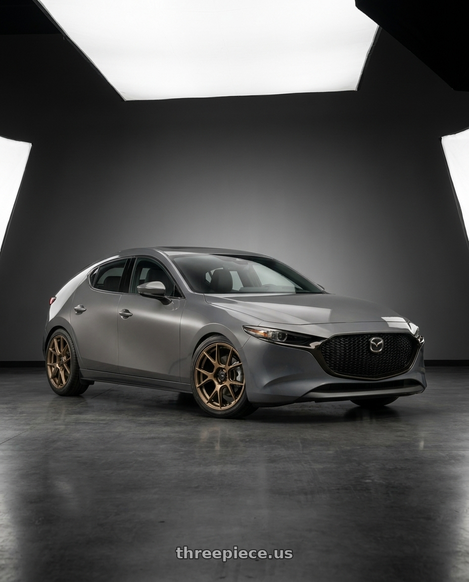 2023 Mazda3 Hatchback with Konig Ampliform 5x114.3 18x8.5+45 Gloss Bronze wheels