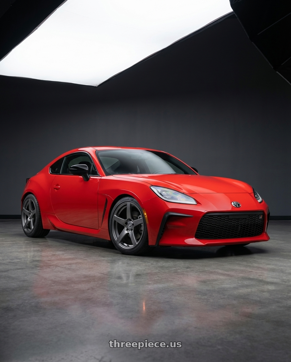 2024 Toyota GR86 with Forgestar CF5 5x114.3 18x9 +35 Gloss Anthracite wheels