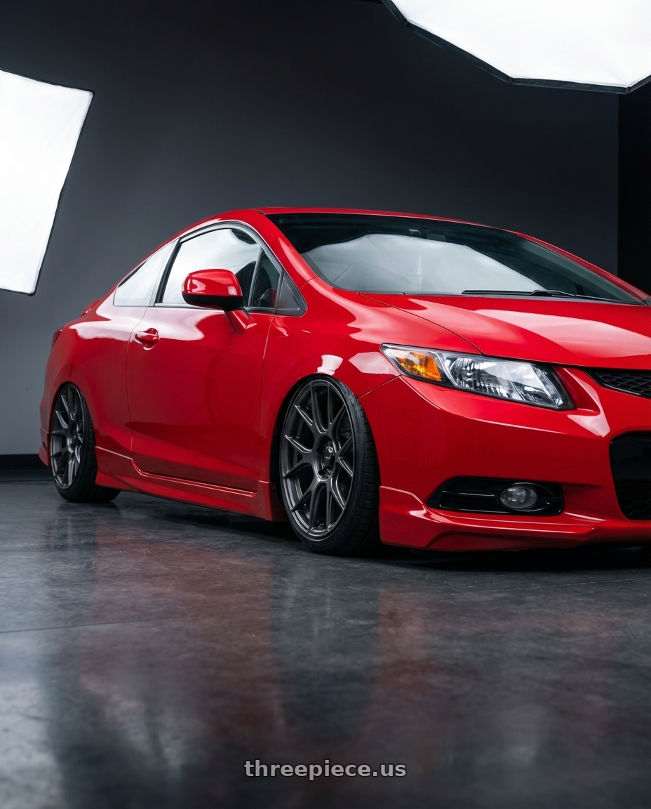 2011 Honda Civic Si with Konig Ampliform 5x114.3 18x8.5+35 Dark Metallic Graphite wheels