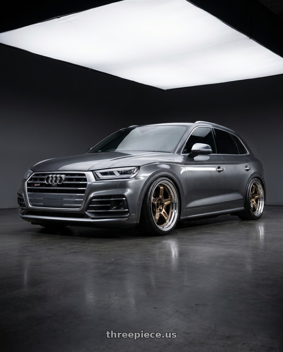 2018 audi sq5 with Volk Racing 21C SPEC-SR 5x114.3 18x10.5 +15 SHINING BRONZE METAL / RIM DC wheels
