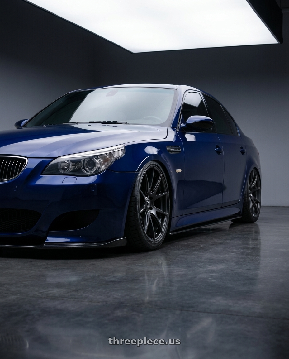 2010 BMW M5 E60 with Forgestar CF5V 5x120 20x12 +52 Satin Black wheels