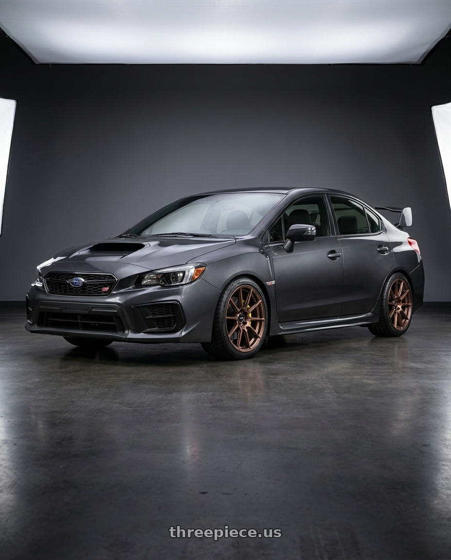 2021 Subaru WRX with Enkei TS10 5x114.3 18x9.5+35 Dia Copper wheels