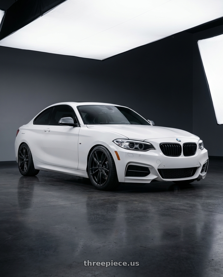 2018 BMW 2 Series F22 with Niche 1PC M117 MISANO 5X120 18X9.5 +40 MATTE BLACK wheels
