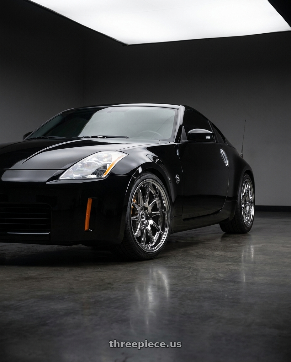 2005 Nissan 350z 35th Anniversary with Aodhan DS02 5x114.3 19x9.5+22 Vacuum Chrome wheels