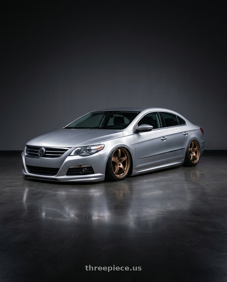2015 Volkswagen CC with Gram Lights 57CR 5x112 19x9.5+25 Bronze II wheels