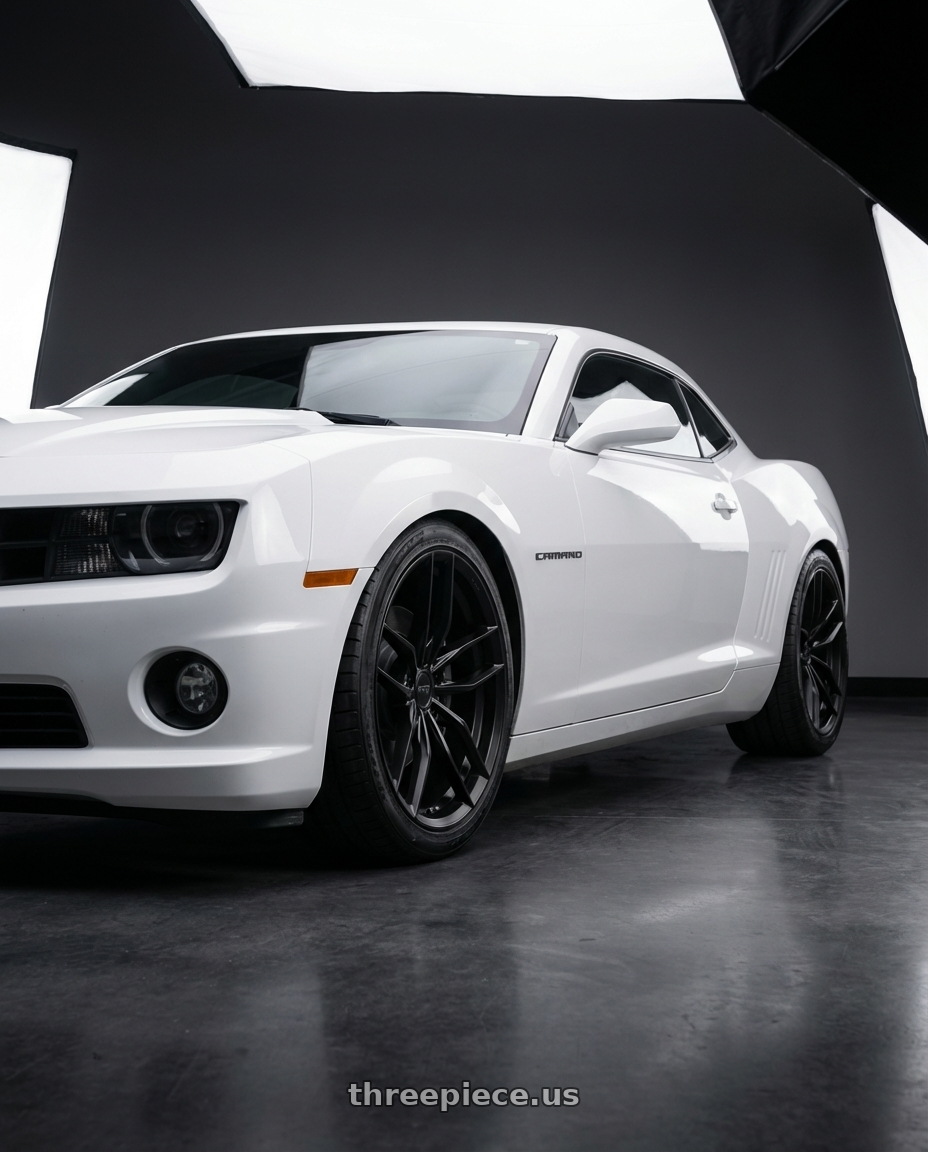 2014 Chevrolet Camaro 5th Gen with Niche 1PC M203 VOSSO 5X120 20X11 +35 MATTE BLACK wheels