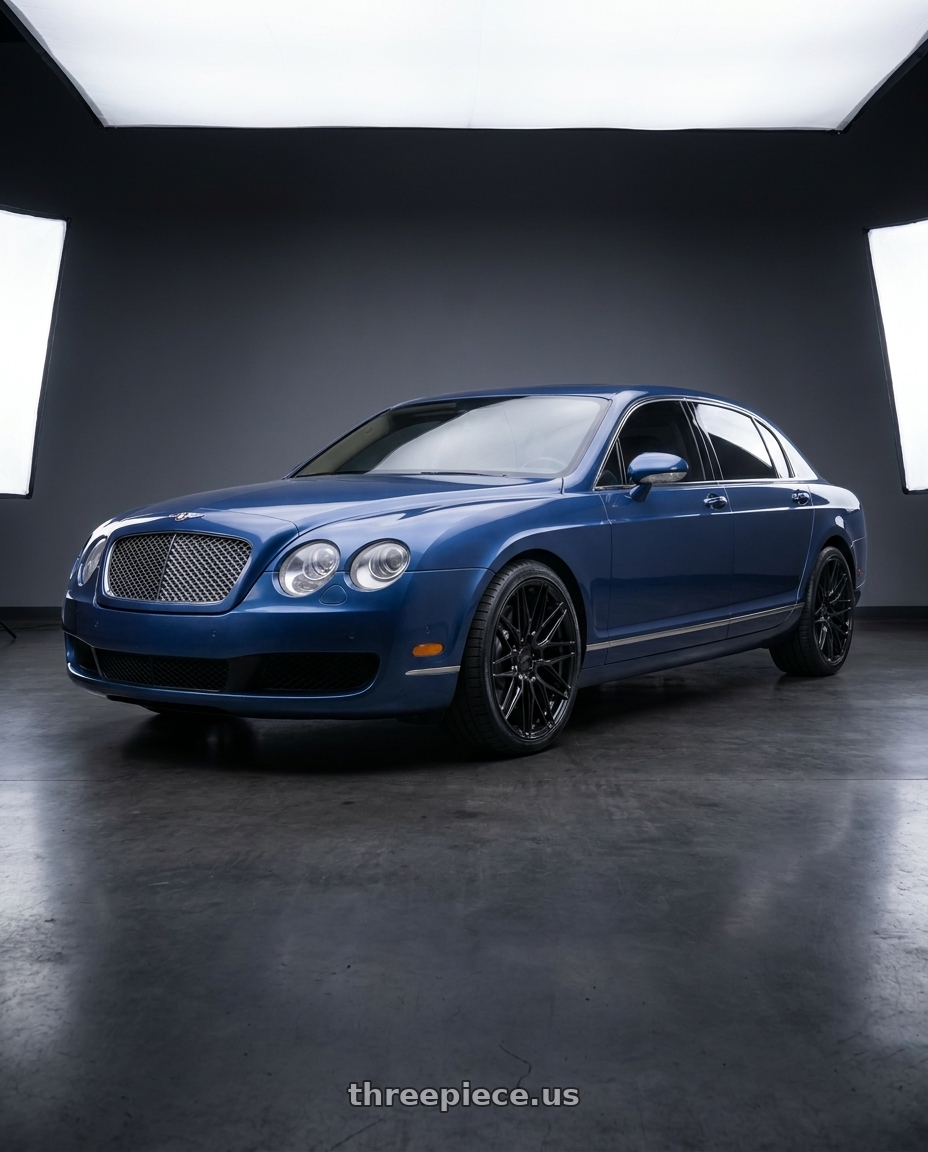 2006 Bentley Continental flying spur with F1R F103 5x112 19x9 +38 Gloss Black wheels