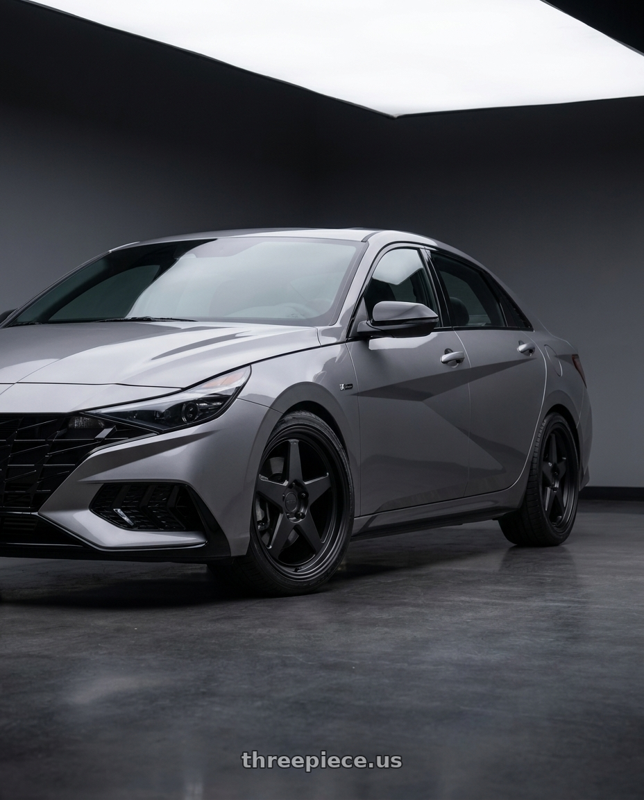 2023 Hyundai Elantra n line with KATANA RACING KR03 5x114.3 20x8.5 +40 Matte Black wheels